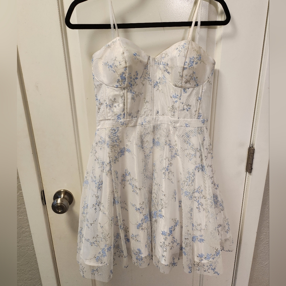Hoco Prom Strapless Skater Style Dress